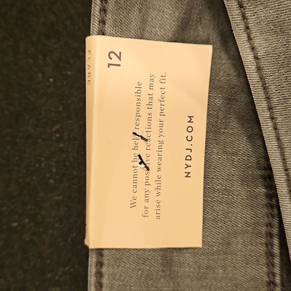 💕NYDJ💕 Ava High Waist Flare Jeans ~ Smokey Mountain Gray 12 NWT - Picture 10 of 16